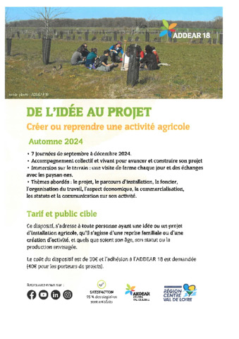 Créer ou reprendre une activité agricole