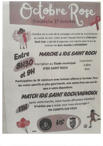 Octobre Rose - Ids Saint Roch